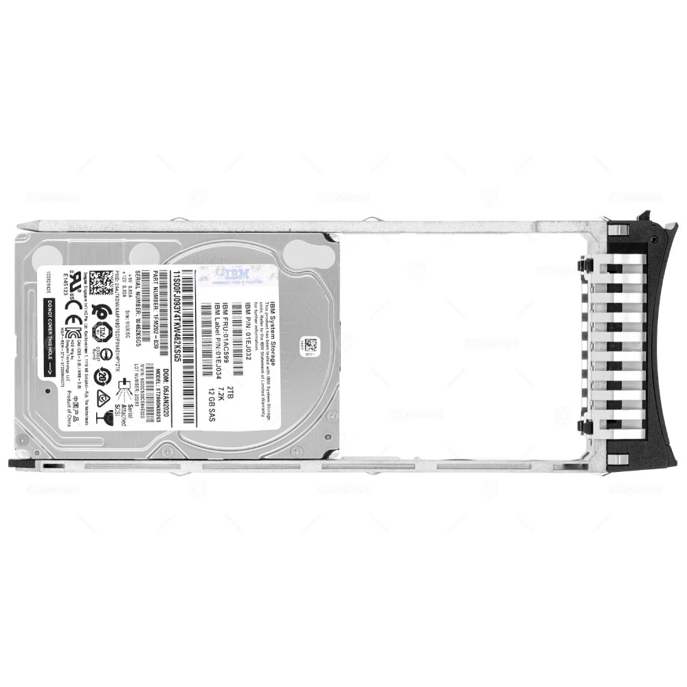 01AC599  IBM HDD 2TB 7.2K SAS 12G 2.5" SFF FOR STORWIZE V5000 G1 G2